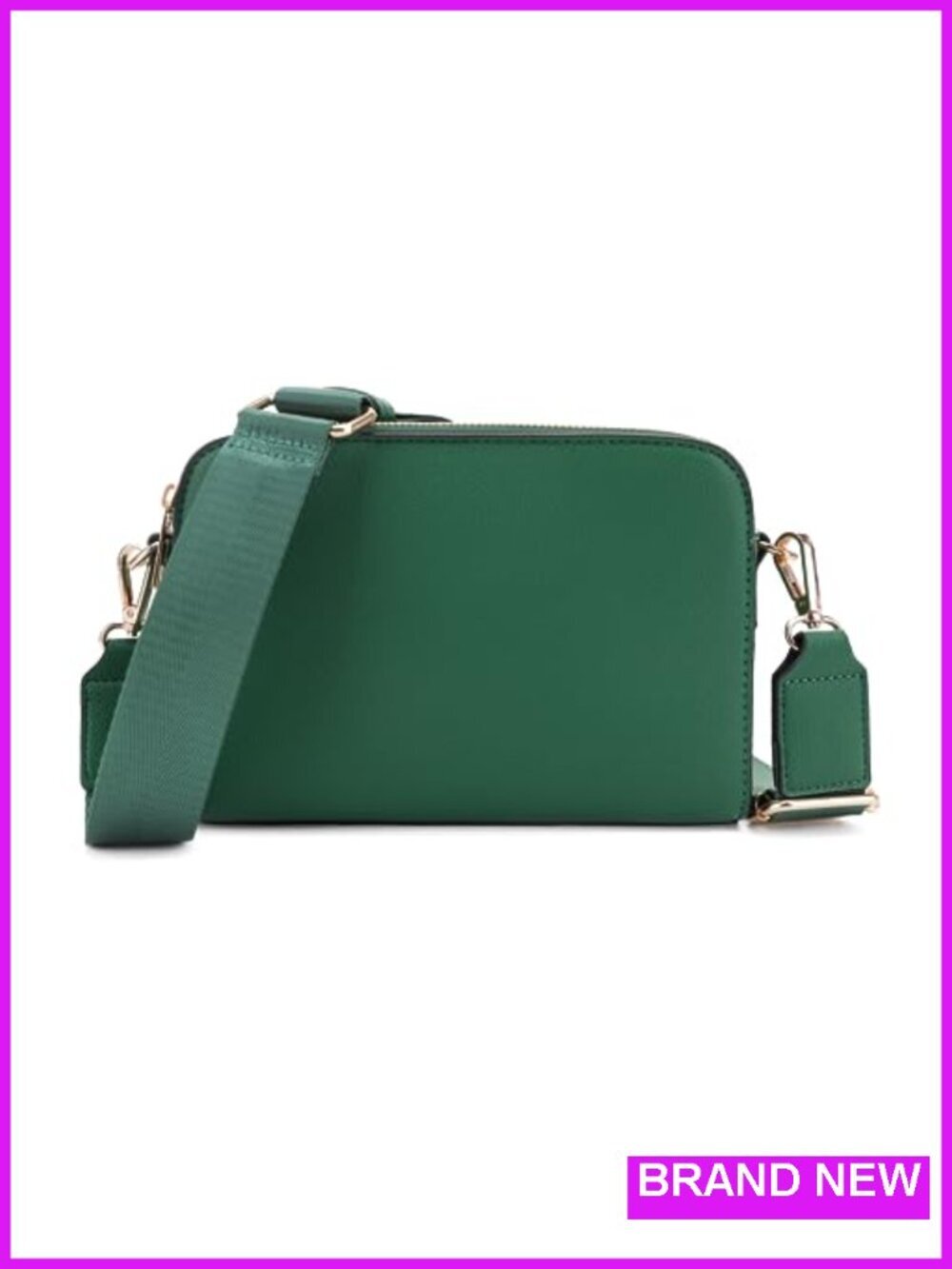 Triple Zip Crossbody Concealed Carry Bag with Wide Shoulder Strap